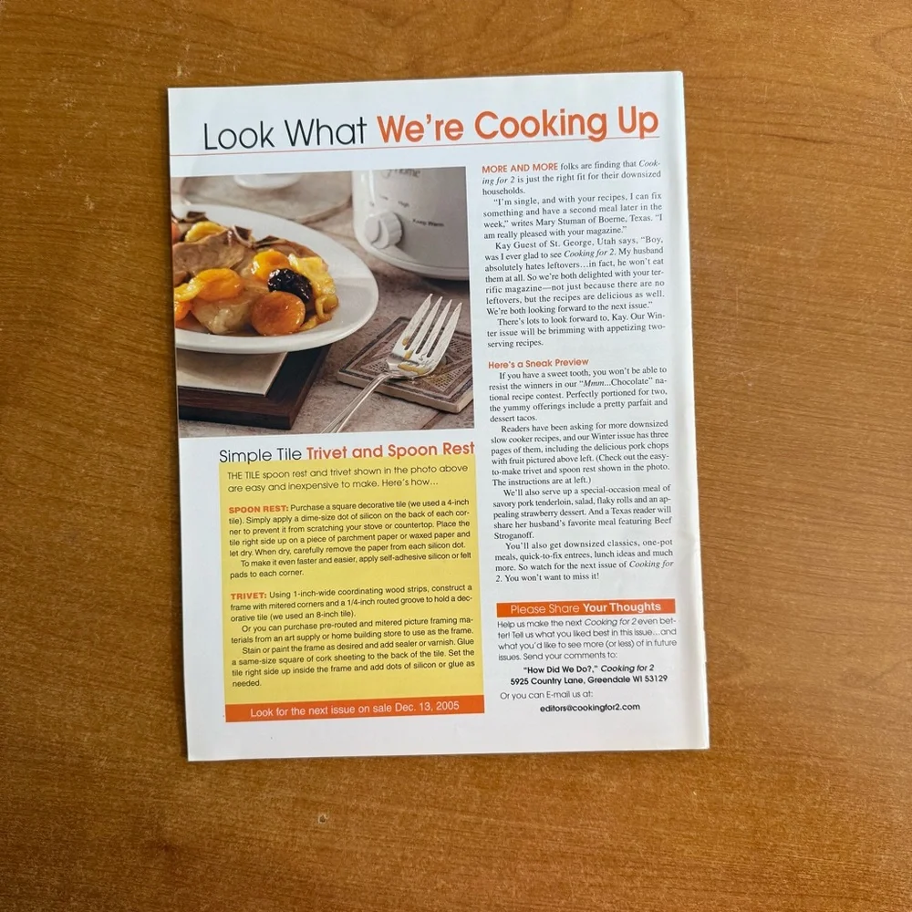 Taste of Home Cooking for 2 -‎ Vibrant Orange and White Edition
